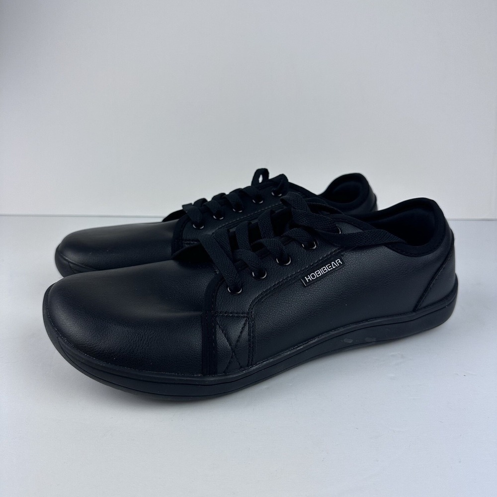 Hobibear Minimalist‎ Barefoot Sneakers Mens EU 43/265 Black Lace Up Low Top